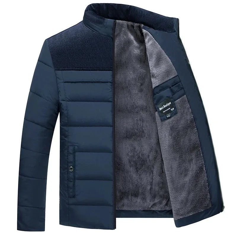 Peakwell Heren Warme Winterjas Fleecevoering Winddichte Outdoorjas Thermische Parka met Afneembare Capuchon, Donkergrijs,XXL