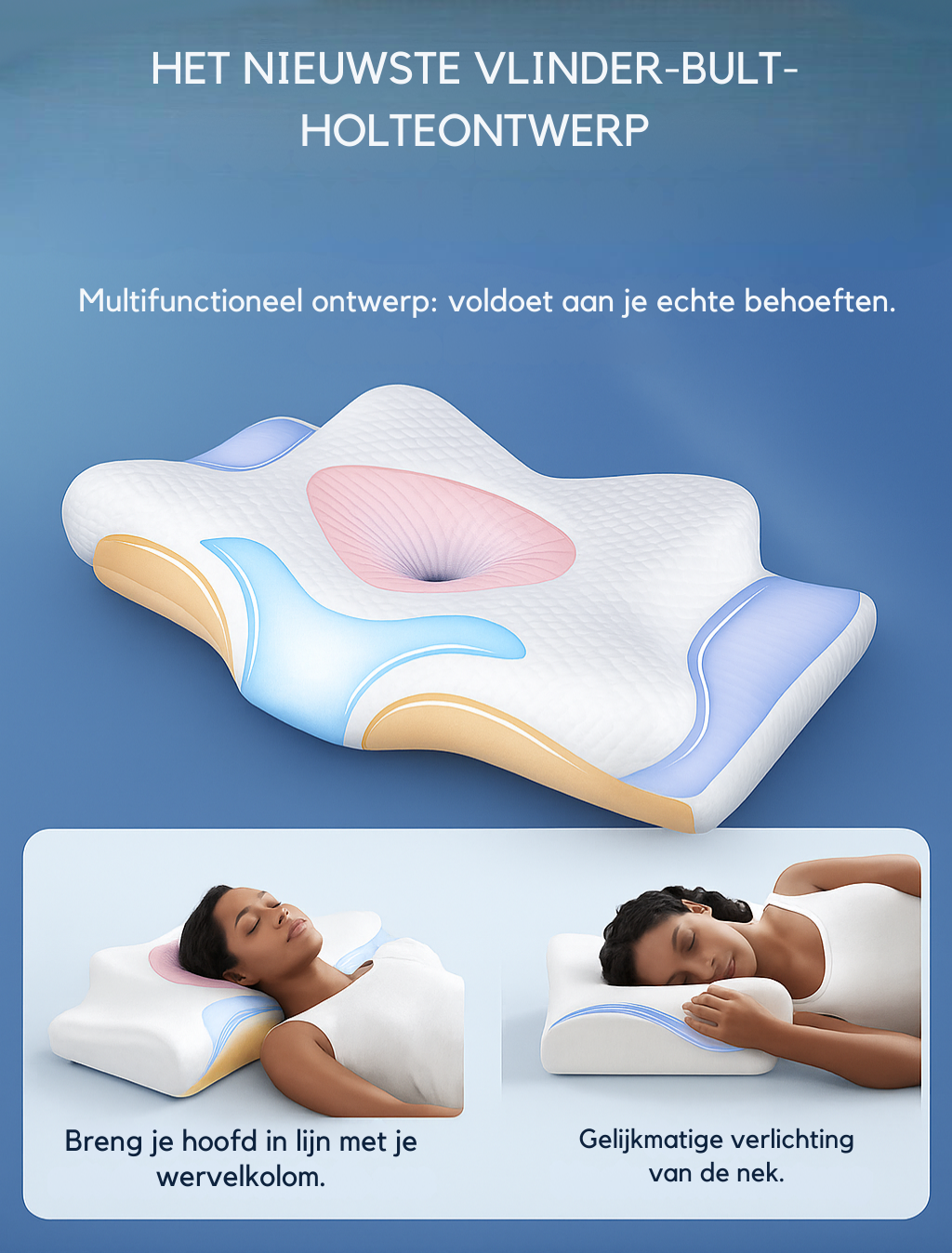 Mooi Gevonden™ Ergonomisch Vlinderkussen – De Slimme Weg naar Betere Nachtrust 💤