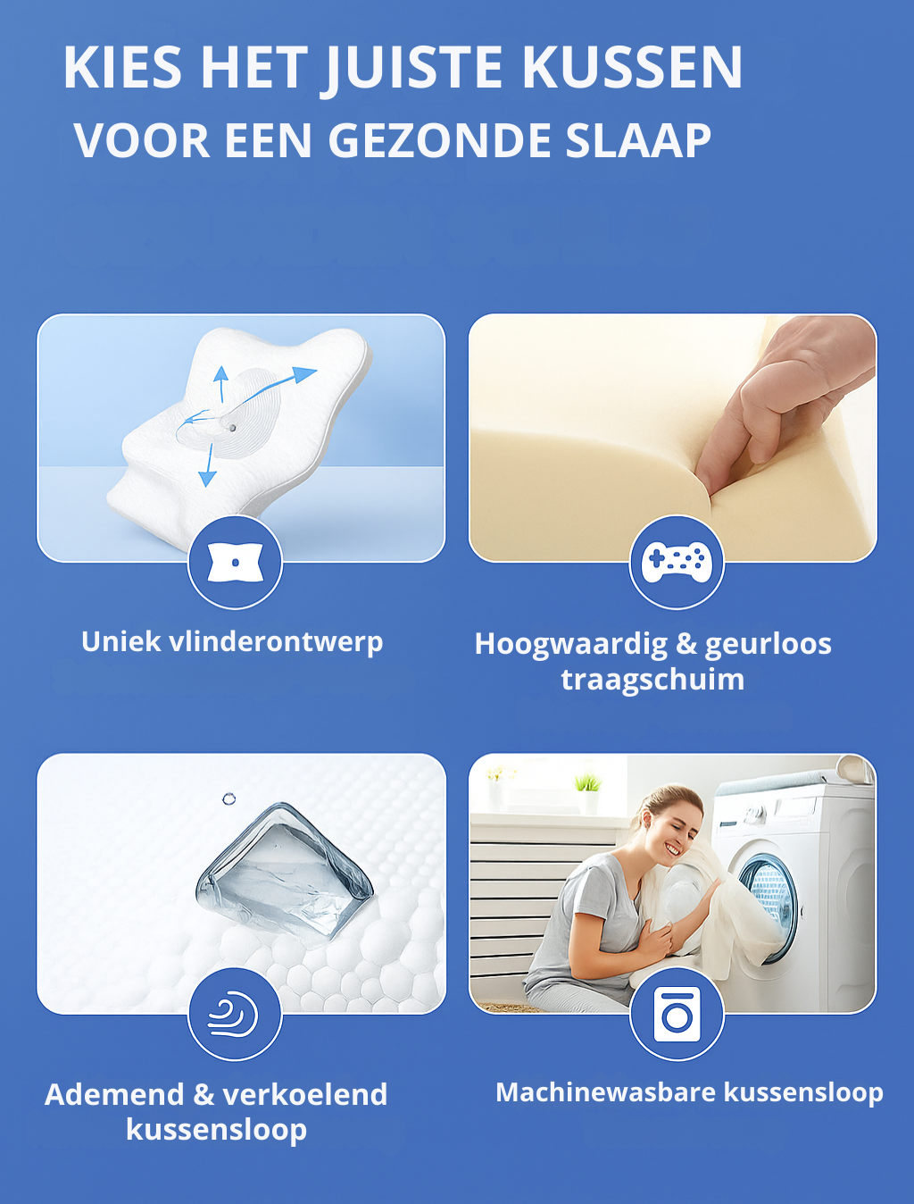 Mooi Gevonden™ Ergonomisch Vlinderkussen – De Slimme Weg naar Betere Nachtrust 💤