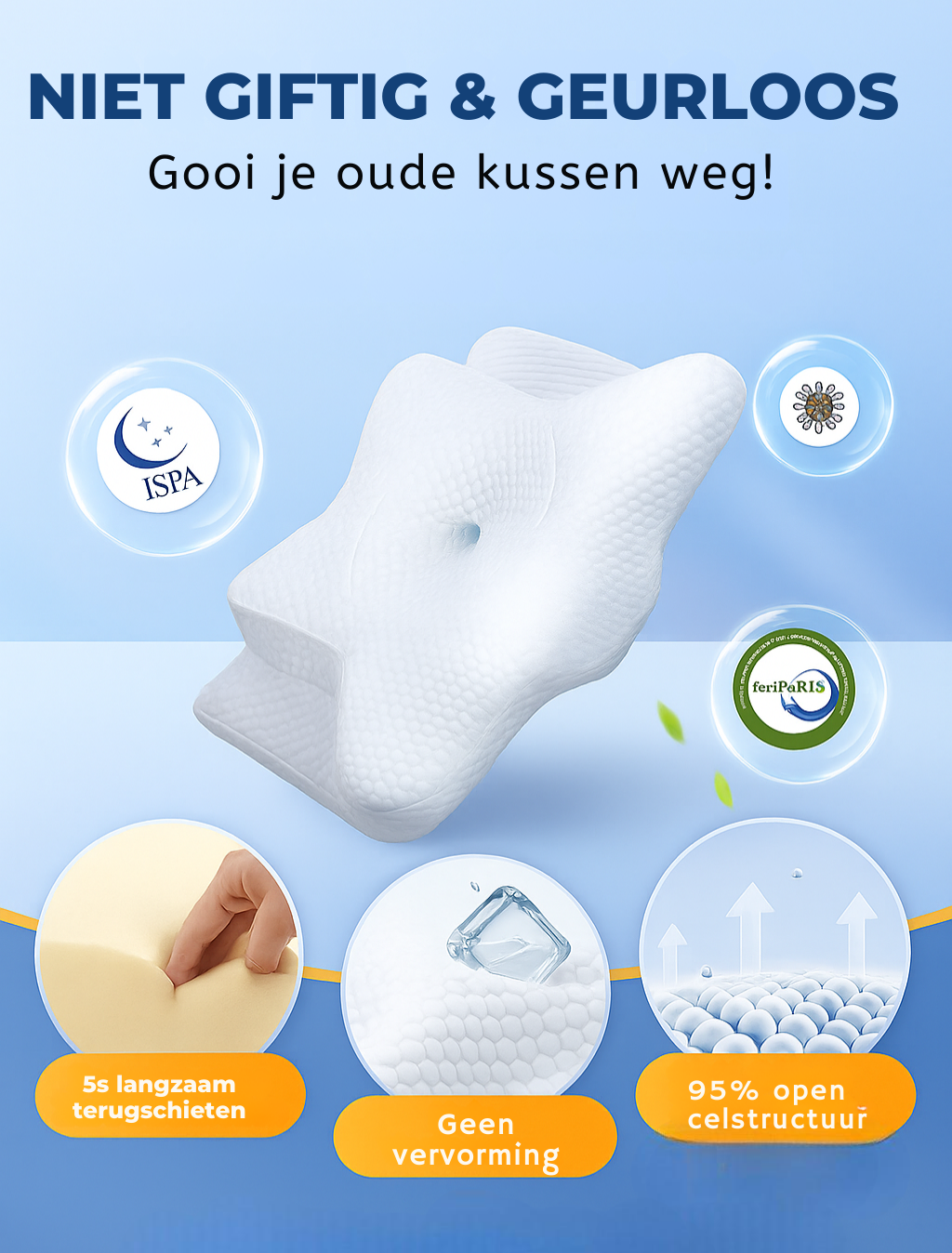 Mooi Gevonden™ Ergonomisch Vlinderkussen – De Slimme Weg naar Betere Nachtrust 💤