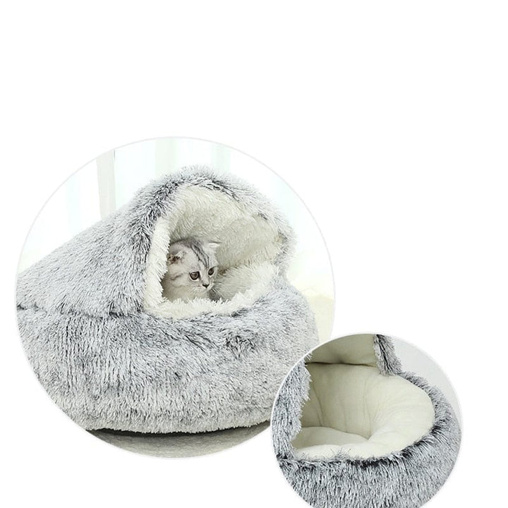 CozyNook Pluche Zacht Hond- en Kattenbed Rond Bed