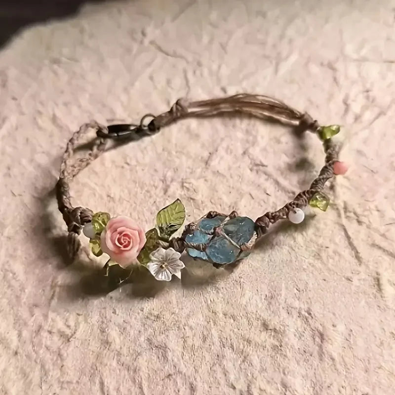 Bloemenmagie Armband – Natuur ontmoet elegantie 🌸