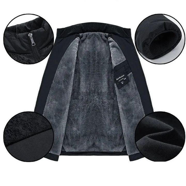 Heren winterjas met warme fleecevoering – Klassiek & stijlvol