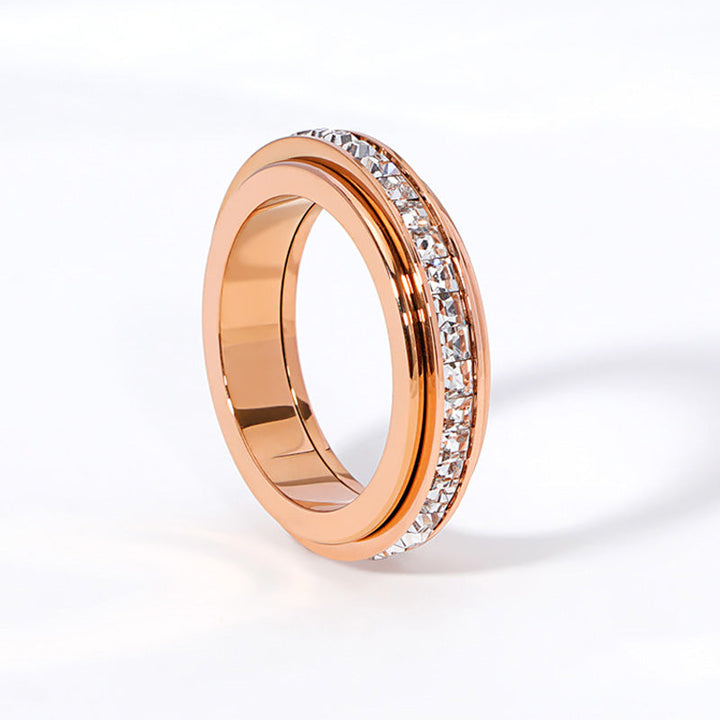 Luxe Stalen Draaibare Spinner Ring – Stijlvol Design & Ontspannende Functie